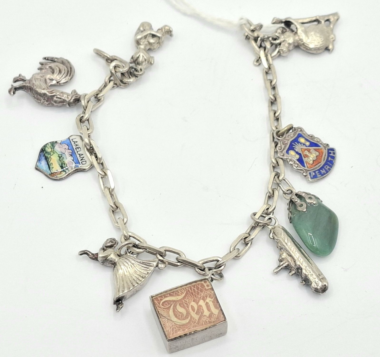 1094 · STERLING SILVER CHARM BRACELET