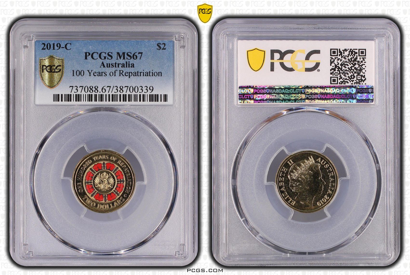 Elizabeth II, 100 Years of Repatriation, Two Dollar, 2019-C, PCGS MS 67