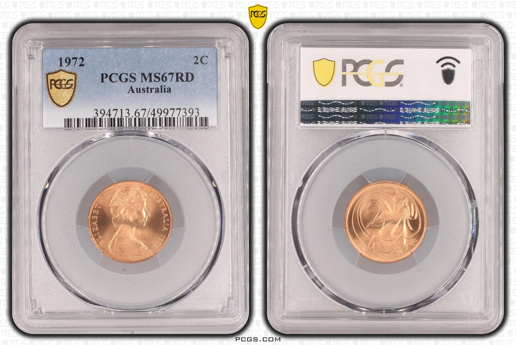 , Two Cent, 1972, PCGS MS67RD