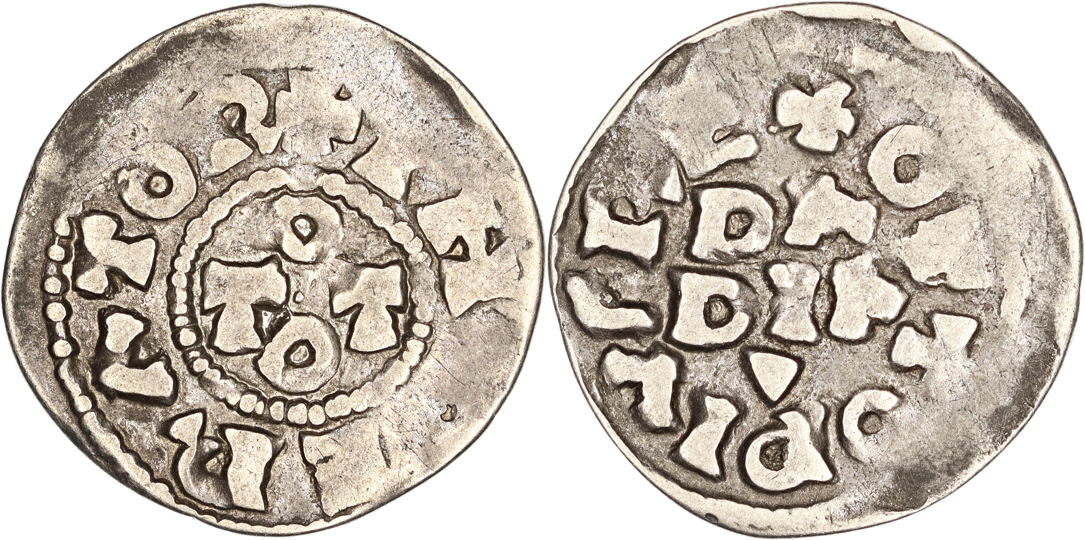 Kingdom of Italy, Otto I, Silver Denier, 962-973 AD, VF