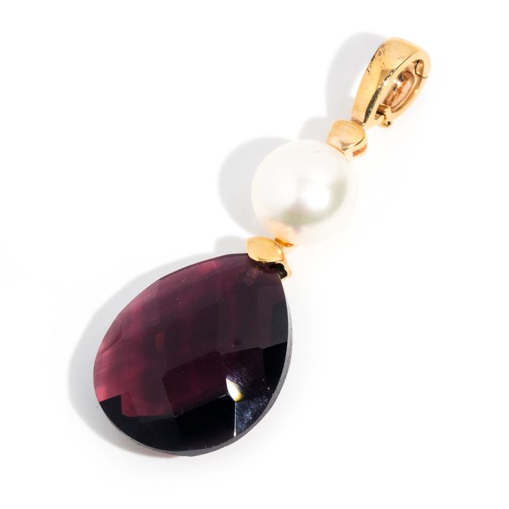 A Vintage Pearl & Glass Enhancer Pendant,