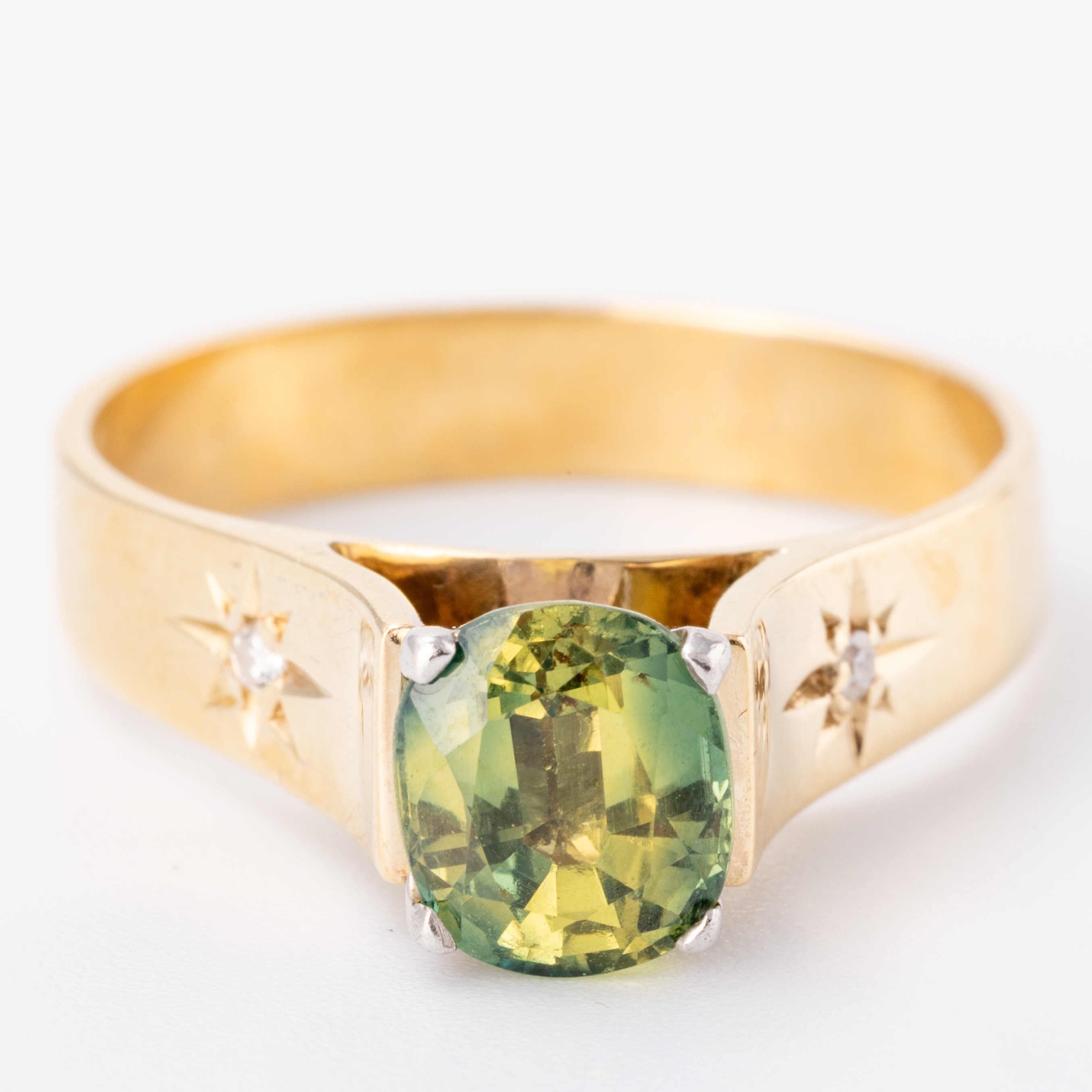 Sapphire & Diamond Ring 9ct Gold