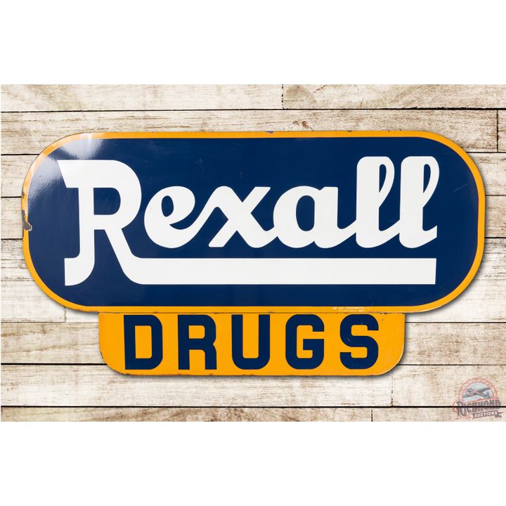 6' Rexall Drugs Porcelain Sign & Privilege Panel