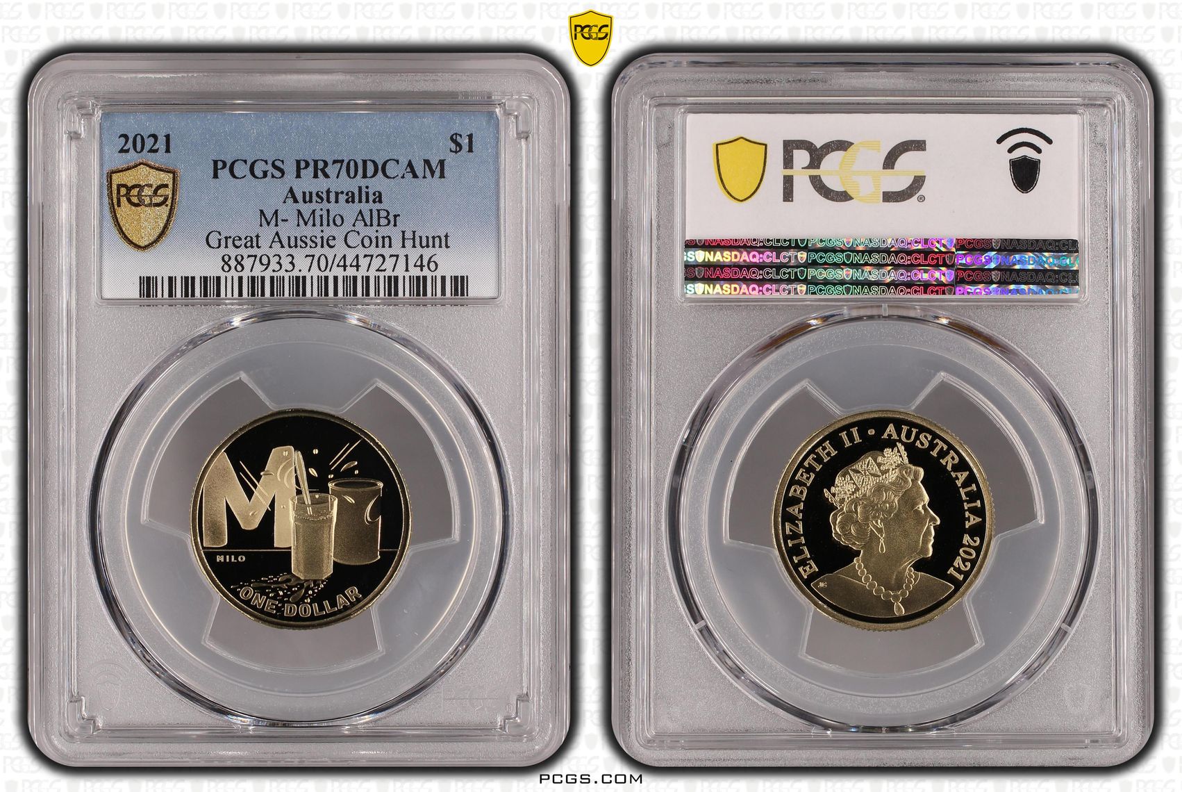 2021 Australia One Dollar, $1 M- Milo AlBr PCGS - PR70DCAM POP 13/0 -146