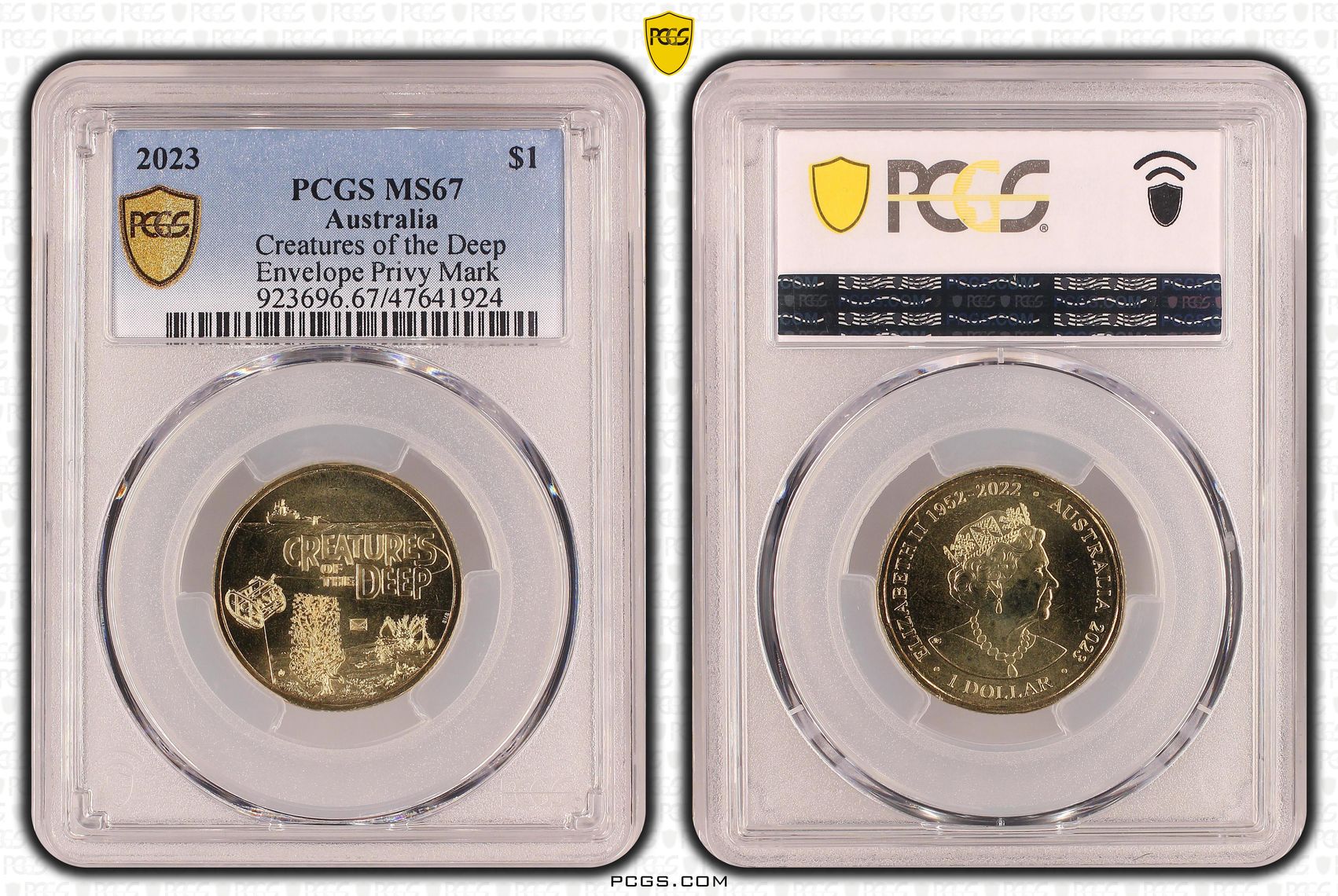 Creatures of the Deep, One Dollar, 2023, PCGS MS 67