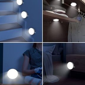 3Pcs Body Sensor LED Induction USB Wall Light White 12 Stations |