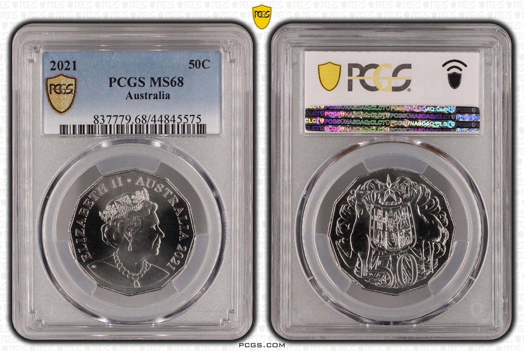 Elizabeth II, Fifty Cent, 2021, PCGS MS68