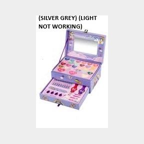 Magical Unicorn Portable Makeup Chest Mirror Play Set Kids-(SILVER GREY)(LIGHT NOT WORKING)-5years-51745/21222 SN B1 (S7)