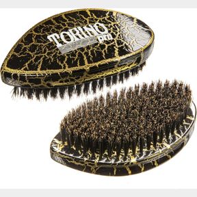 TORINO PRO WAVE BRUSHES BY BRUSH KING TP#146 - MEDIUM PALM CURVE BRUSH - 360 WAVE CURVED BRUSH FOR MEN- POINTY PALM