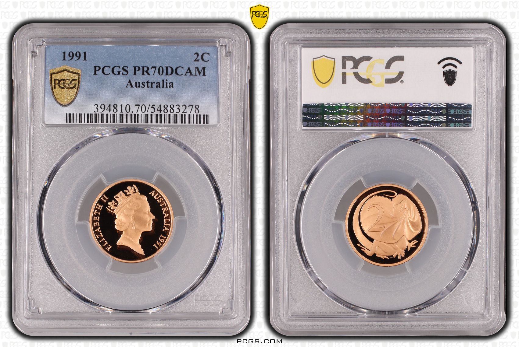 Two Cent, 1991, Pcgs Pr70dcam