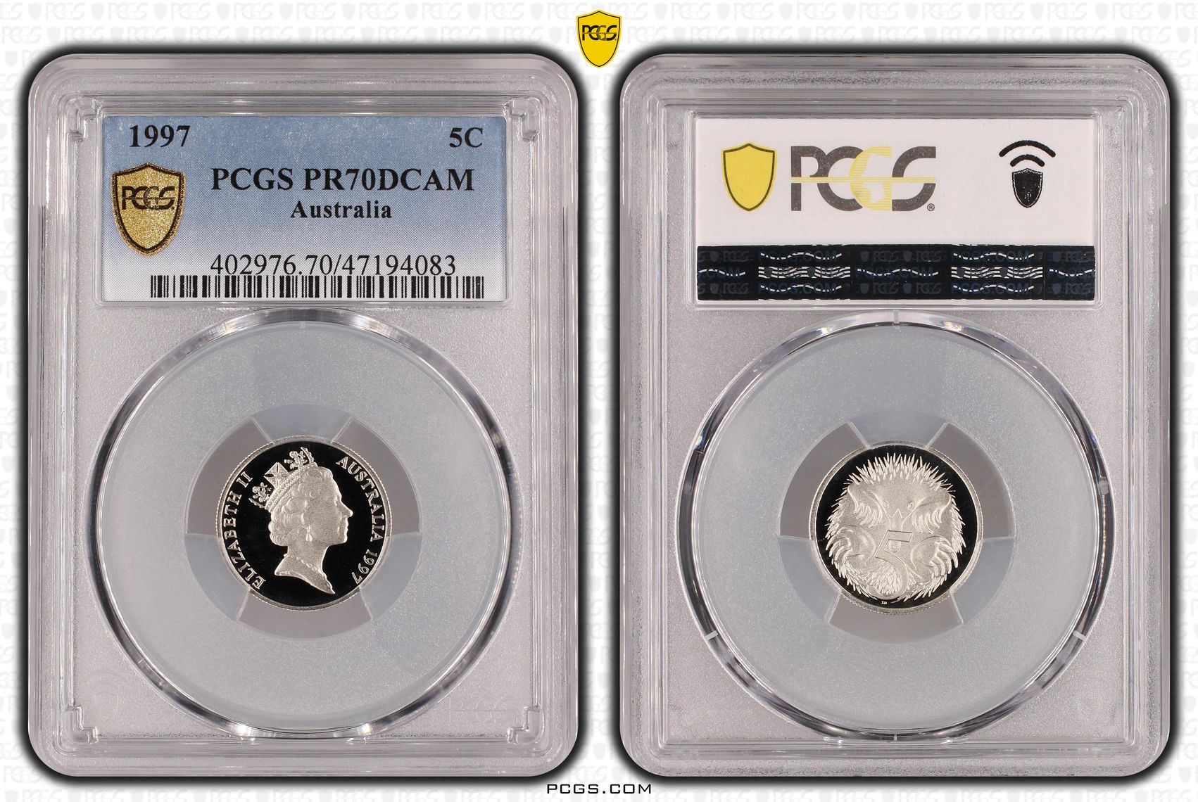 Elizabeth II, Five Cent, 1997, PCGS PR70DCAM