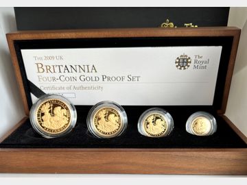 2009 ELIZABETH II GOLD PROOF 4-COIN BRITANNIA SET