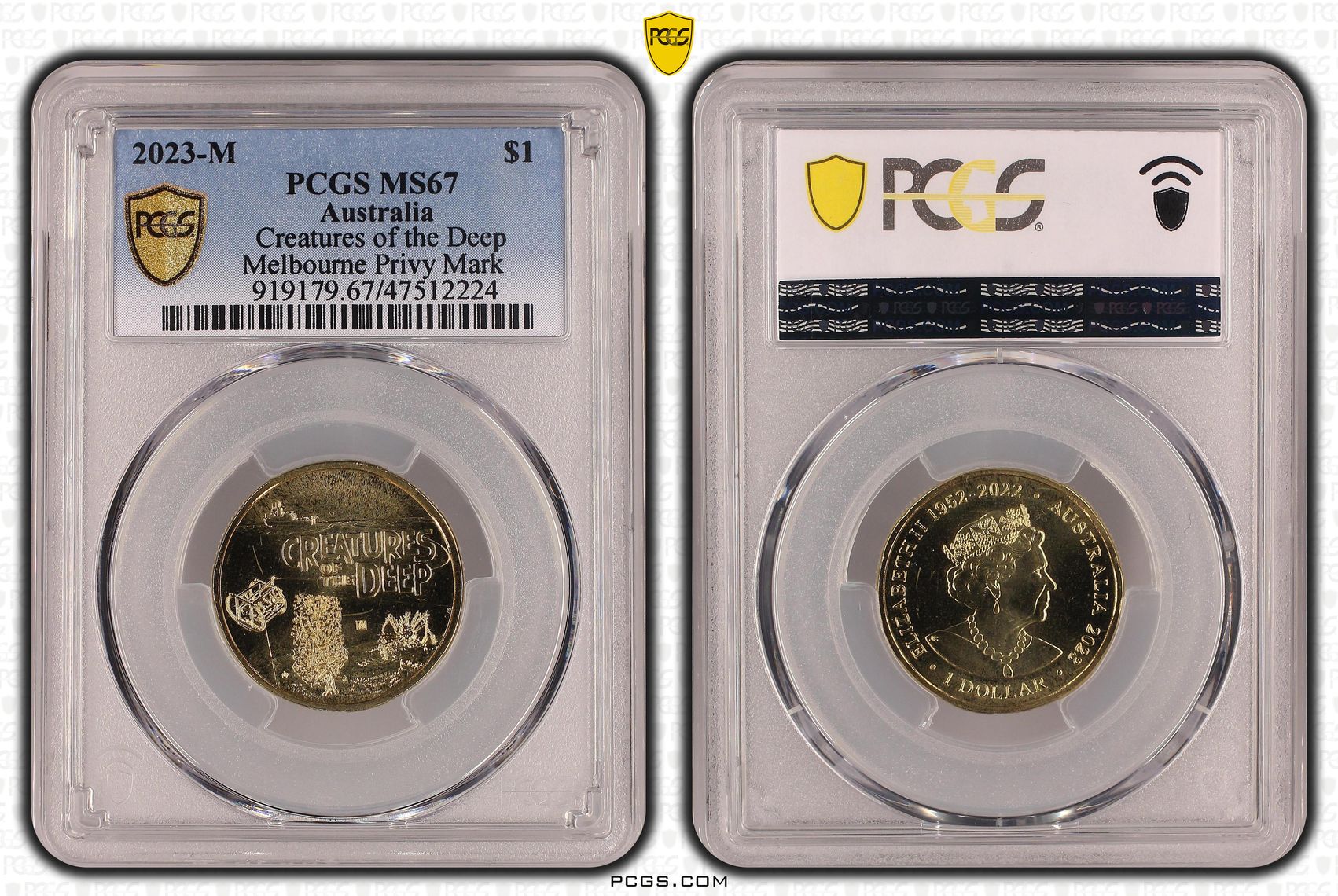 Creatures of the Deep, One Dollar, 2023-M, PCGS MS 67