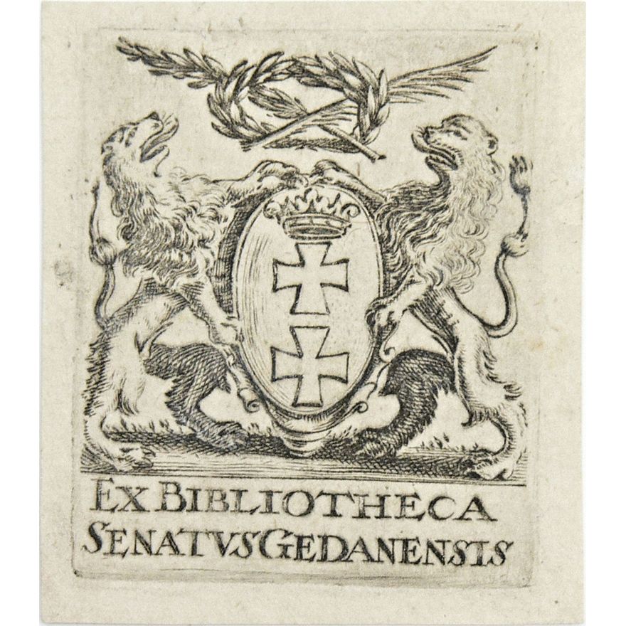 Ekslibris biblioteki Senatu Wolnego Miasta Gdańska