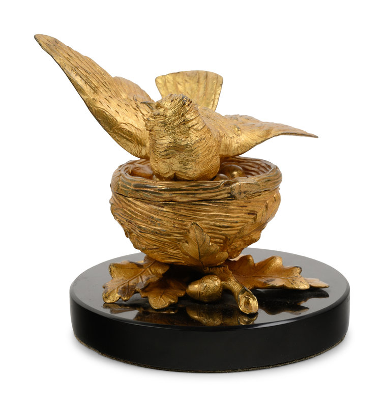 A French Gilt Bronze Ink Stand