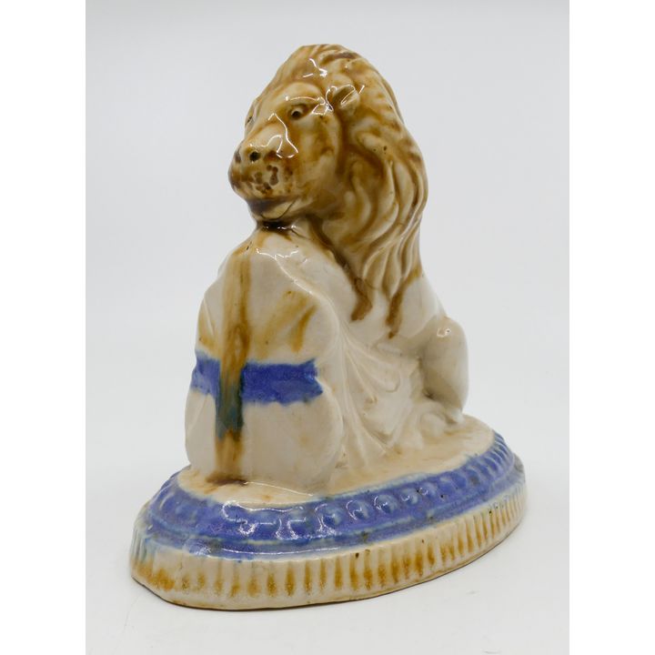 Old Heraldic Lion Pottery Figure 6''