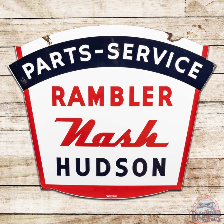 Ramble Nash Hudson Parts Service DS Porcelain Sign