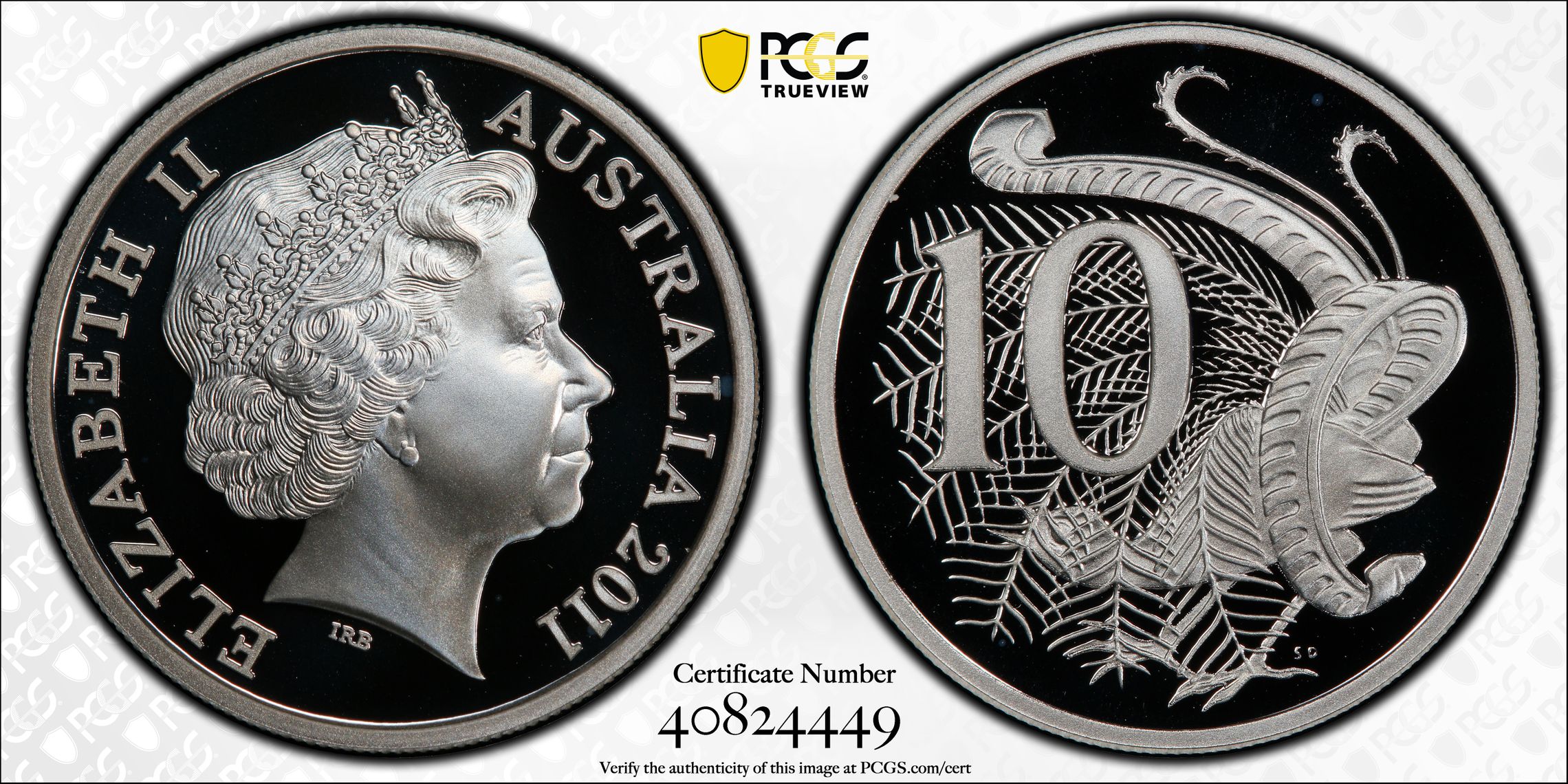 153 · 2011 Australia Ten Cent, 10c Silver  PCGS - PR69DCAM -449