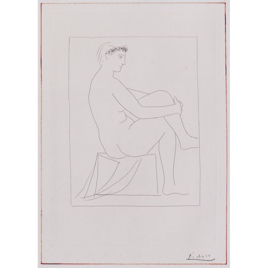 Pablo Picasso ''Wreath of Flowers'' Signed Etching