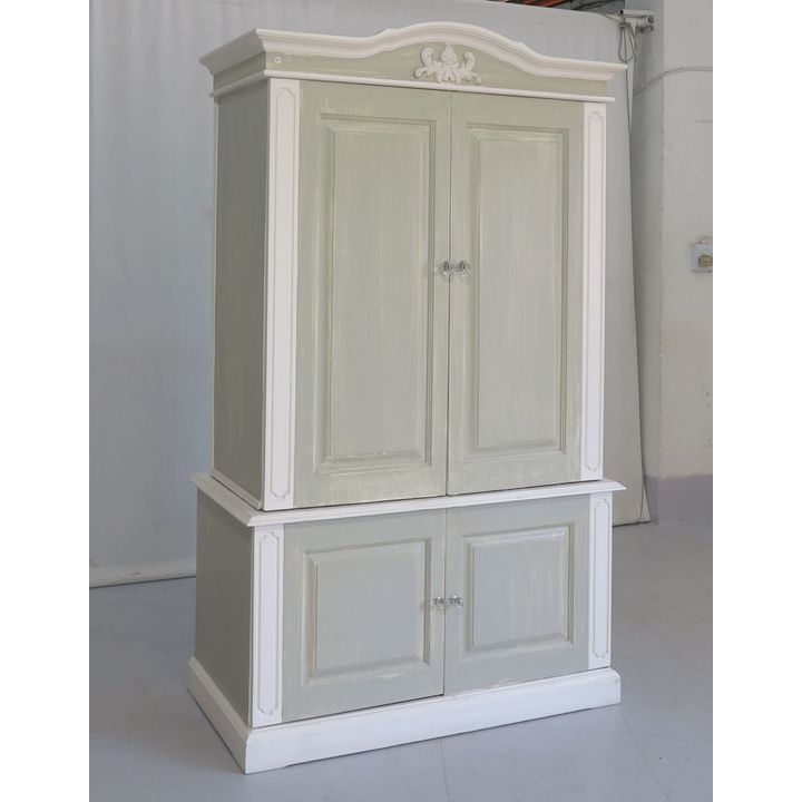 PAINTED TELEVISION CABINET two part