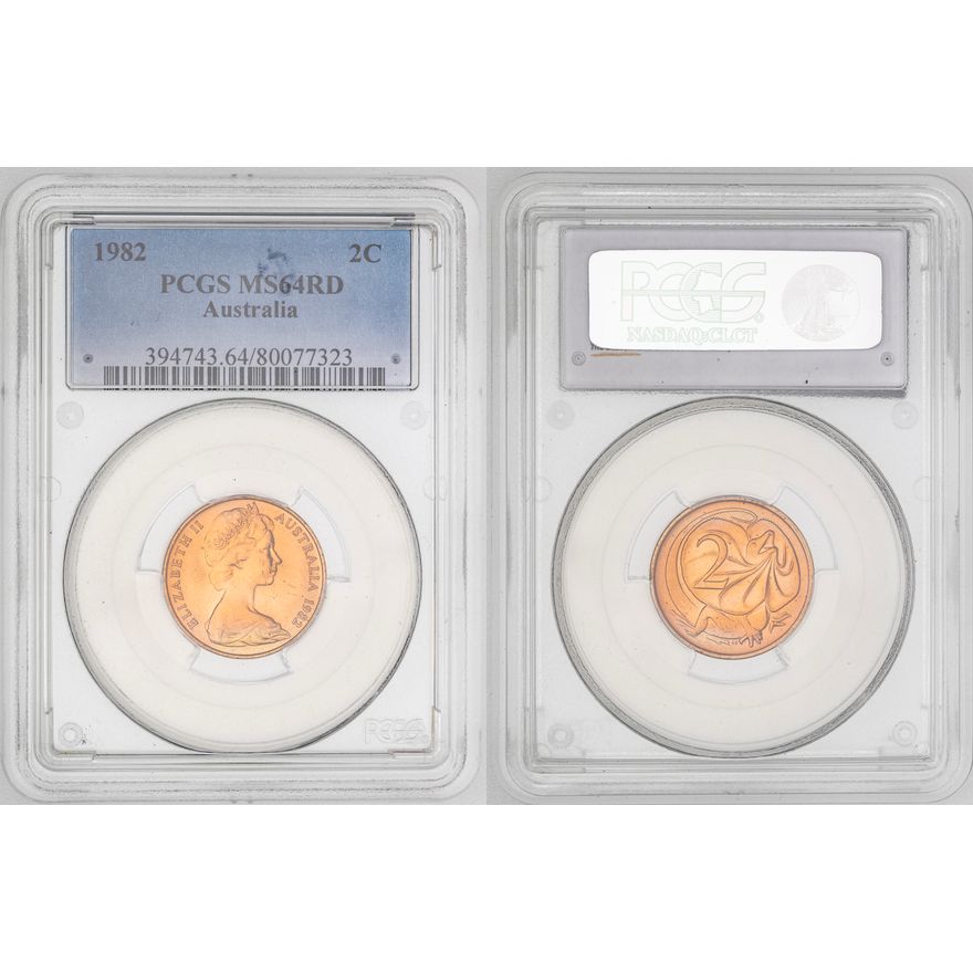 Elizabeth II,  , Two Cent, 1982, PCGS MS64RD