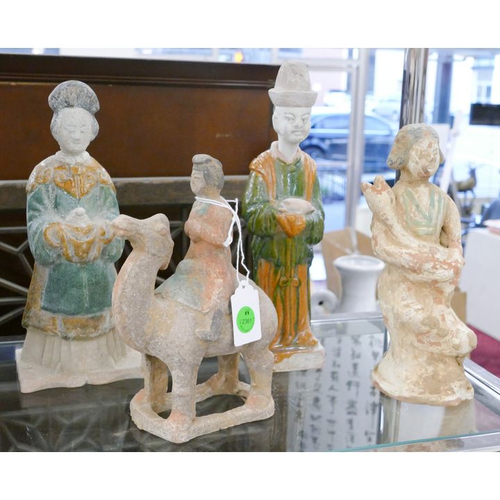 4pc Chinese Tang Style Tomb Figures 8'' to 10''