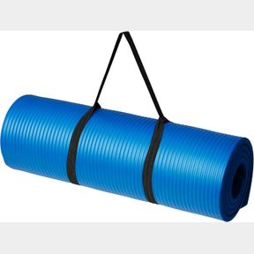AMAZON BASICS 1/2-INCH EXTRA THICK YOGA AND EXERCISE MAT WITH CARRYING STRAP, BLUE
