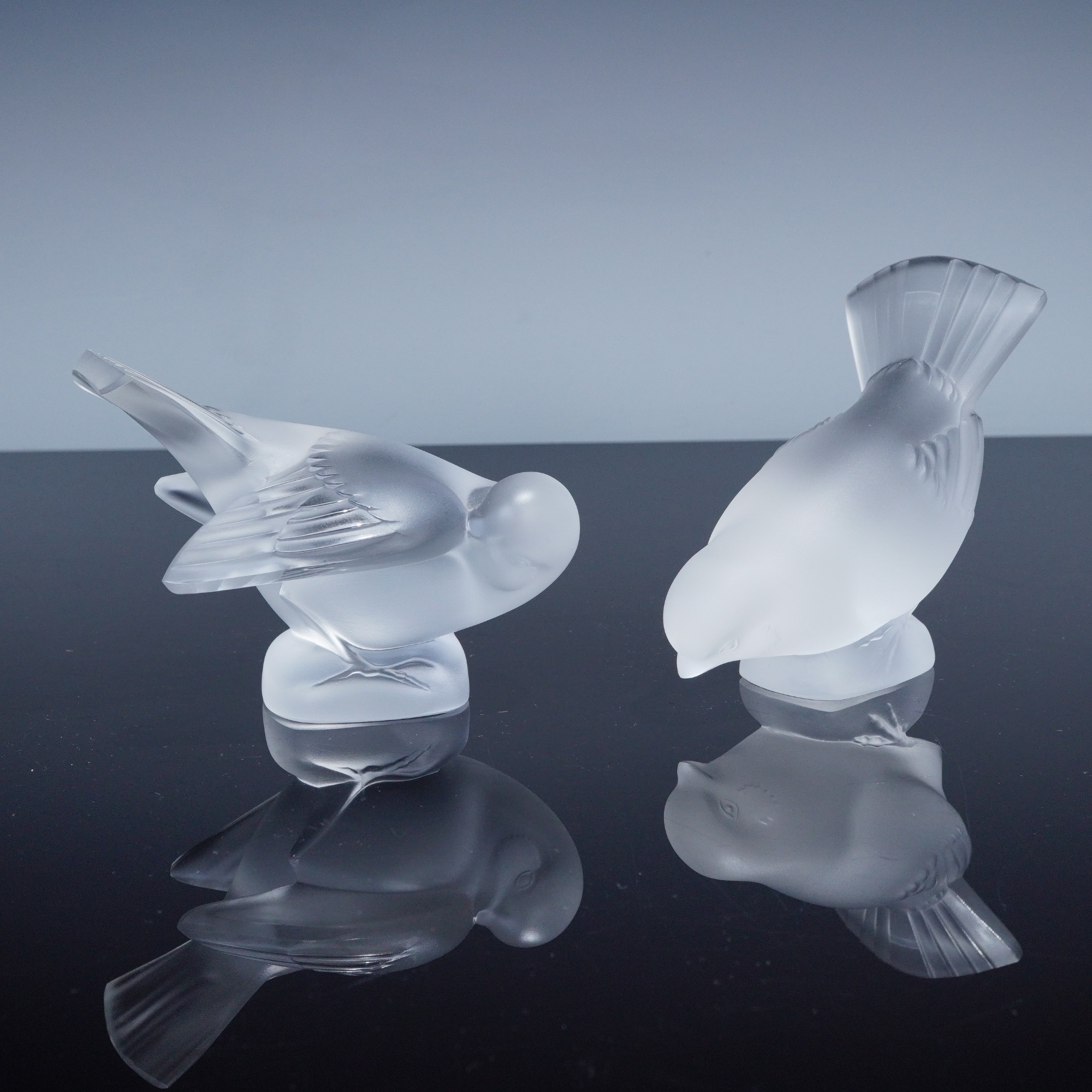 希少品 ラリック クリスタル LALIQUE CRYSTAL TWO LOVEBIRDS LIGHT