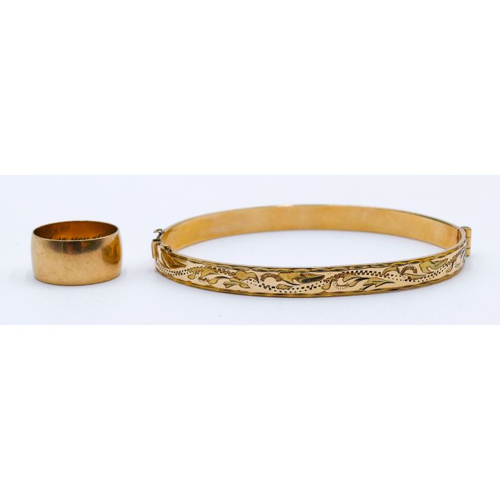 Box 9k Gold Ring and GF Bracelet - 4.7 Grams (Ring)