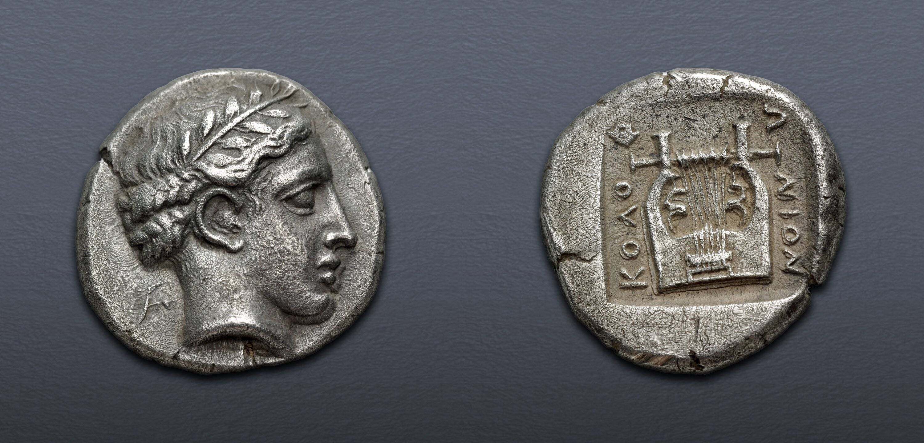 IONIA, Kolophon. Circa 450-410 BC. AR Drachm (16mm, 5.26 g, 10h). Near ...
