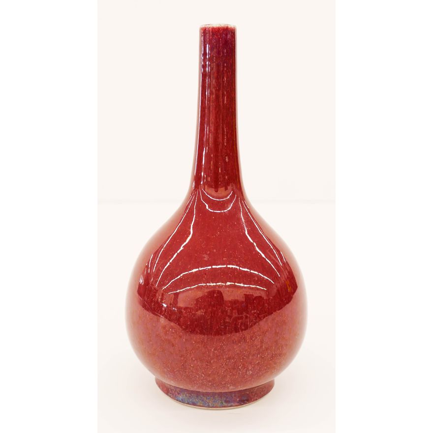 Chinese Qing Flambe Splash Bottle Vase