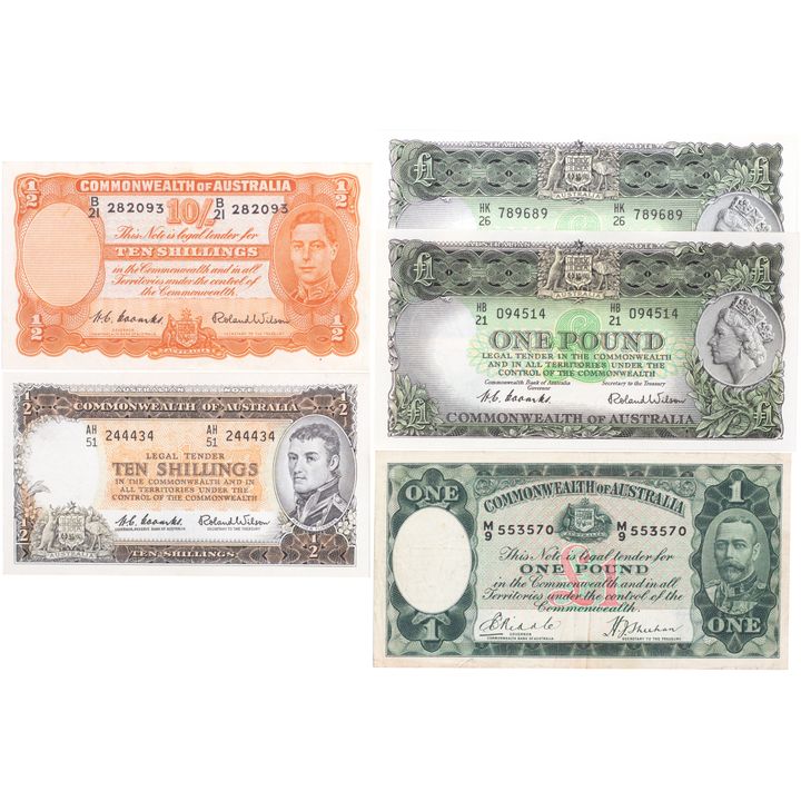 Riddle/Sheehan, One Pound, 1933 - 1961, F - aUNC