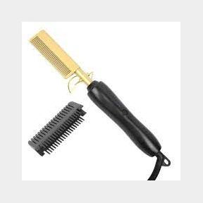 Electric Hair Hot Comb for Women and Men - 2 in 1 Straightener/Curling iron - Electric Hair Hot Comb for Women | SJ 51496/1335 B2 (S6)
