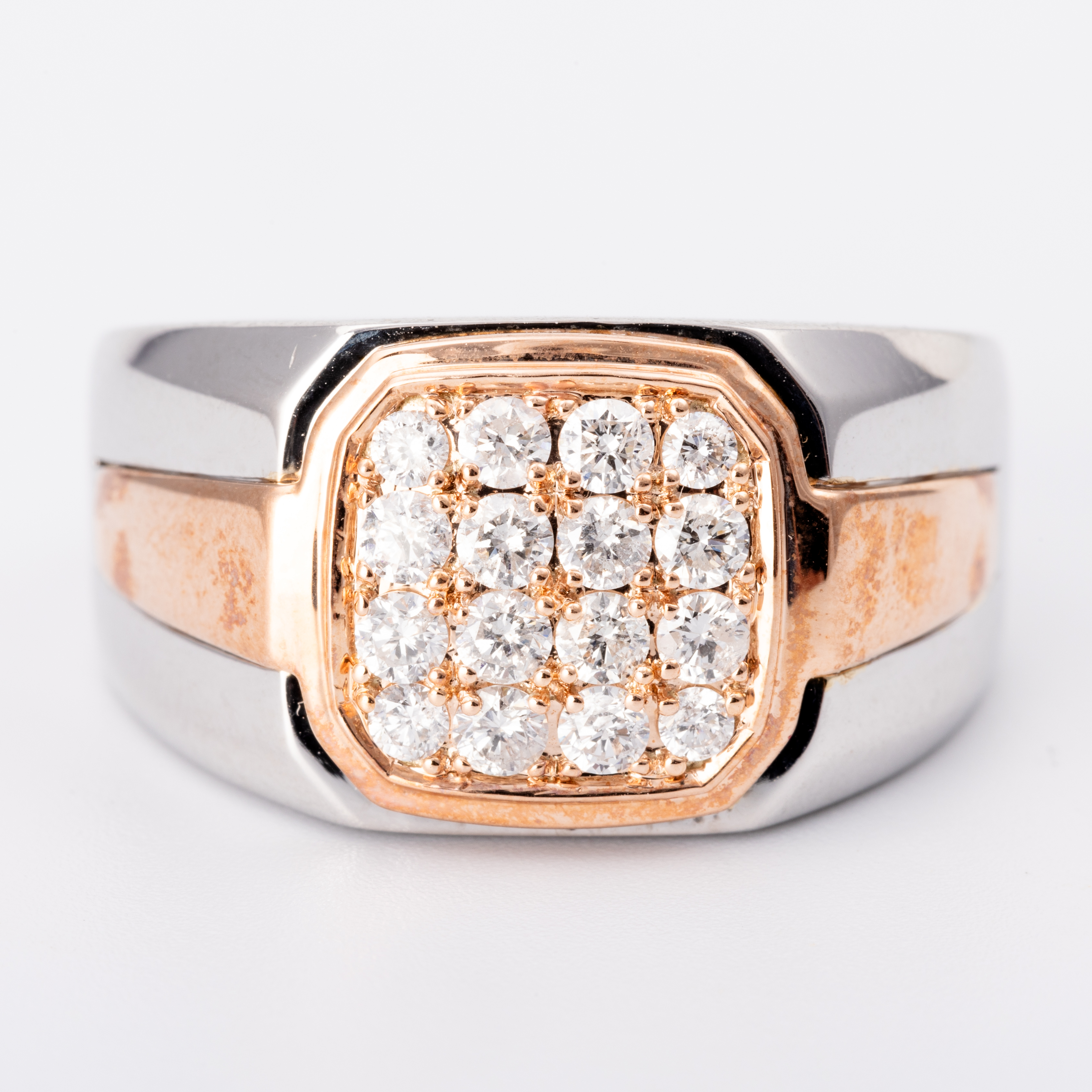 Diamond Ring in 9ct Rose and White Gold