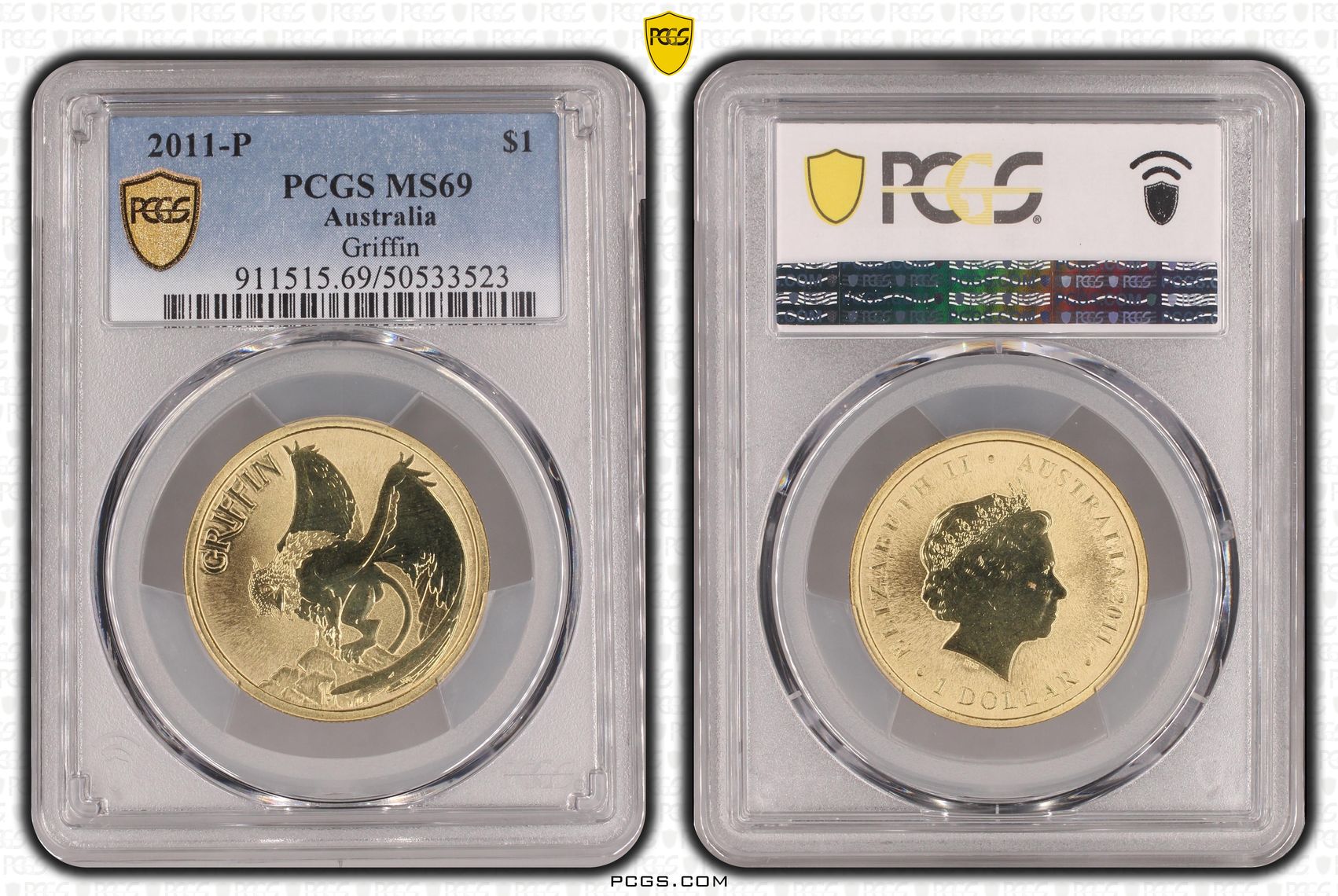 Griffin POP 1/0, One Dollar, 2011-P, PCGS MS69