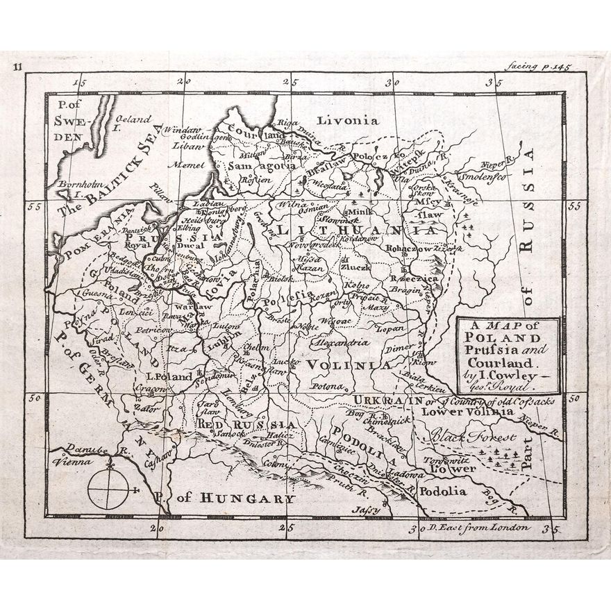 Emanuel Bowen | A map of Poland Prussia and Courland