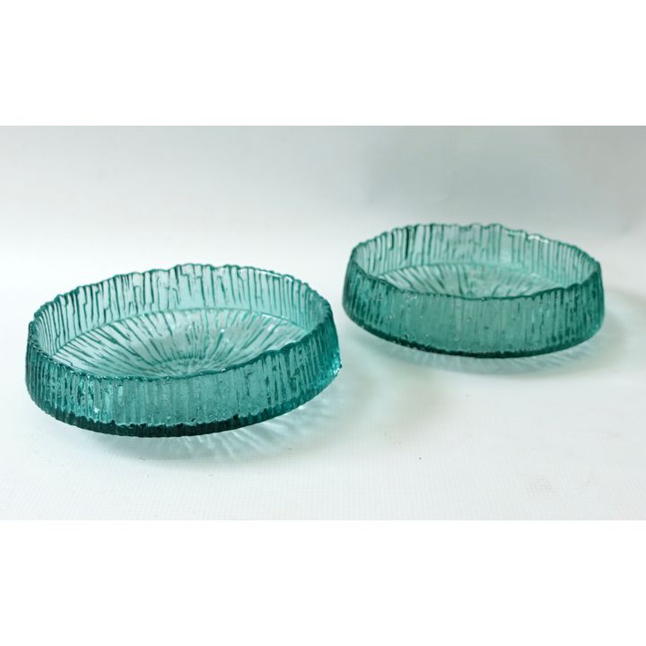 PAIR OF IITTALA GLASS BOWLS