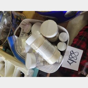 Various embossing powder, and bag of interesting old items
