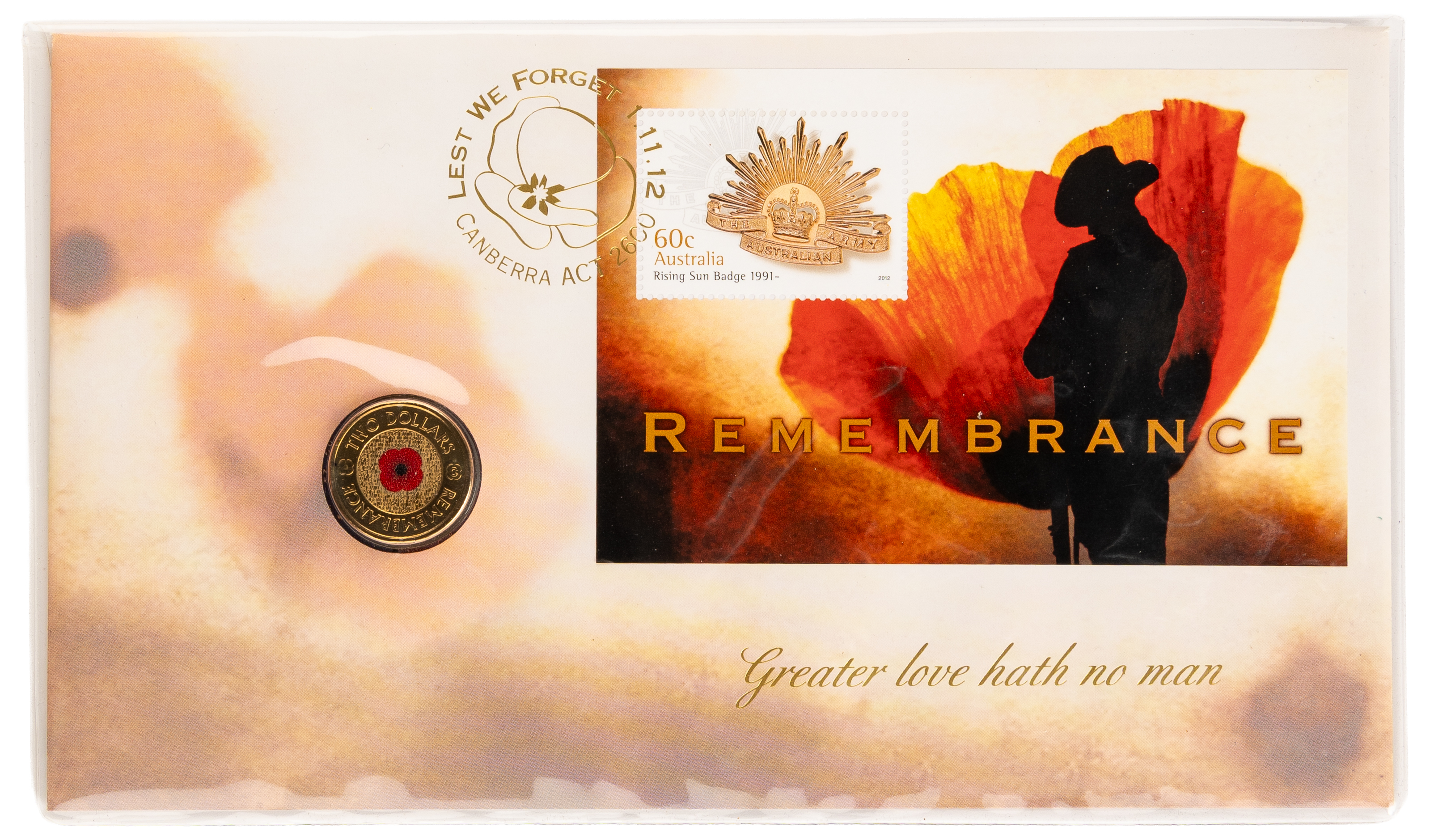 196 · Remembrance Red Poppy, Two Dollars, 2012-C,  UNC