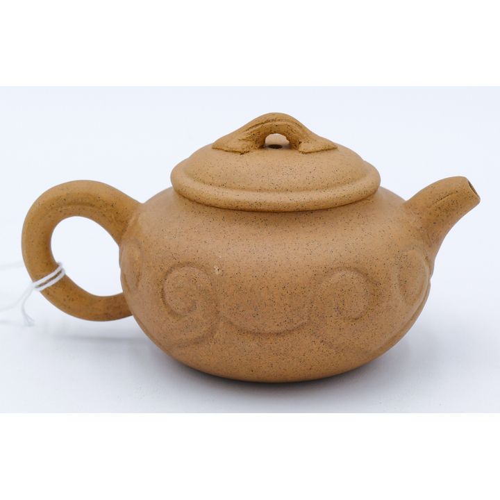 Old Chinese Buff Colored Yixing Teapot 5''