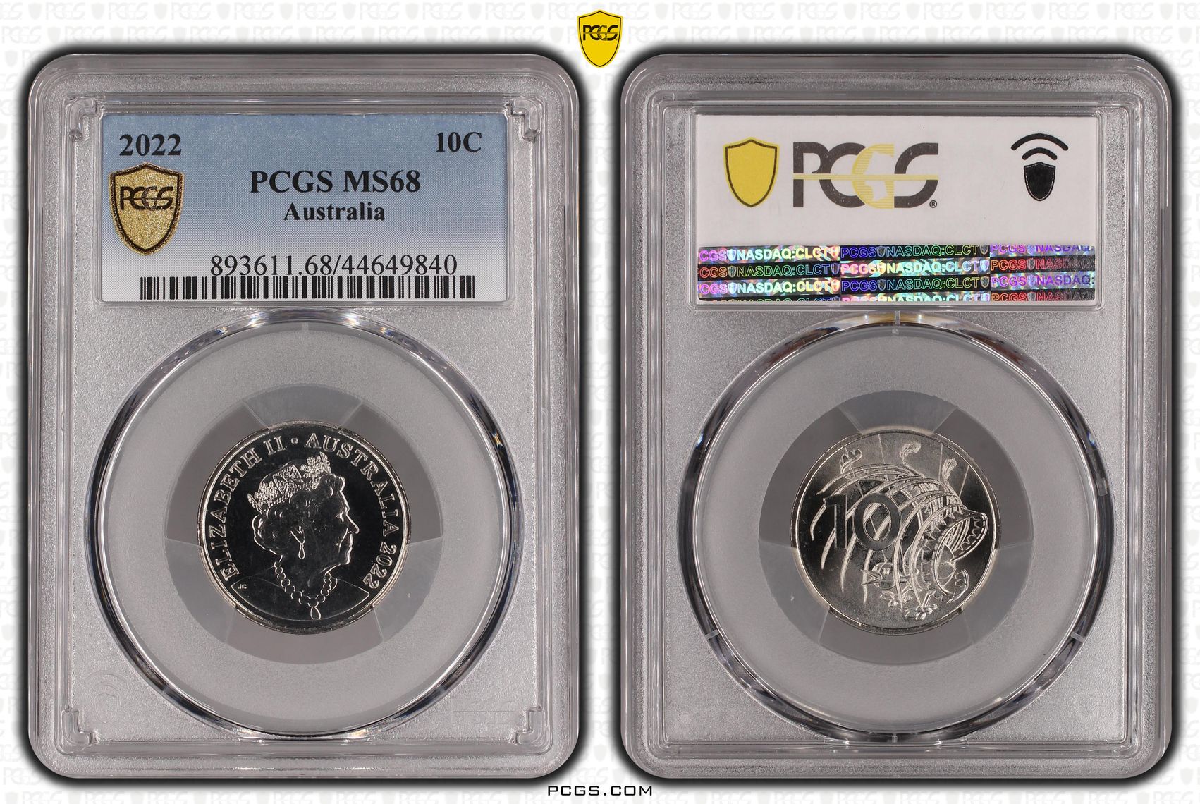 2022 Australia Ten Cent, 10c PCGS - MS68 -840