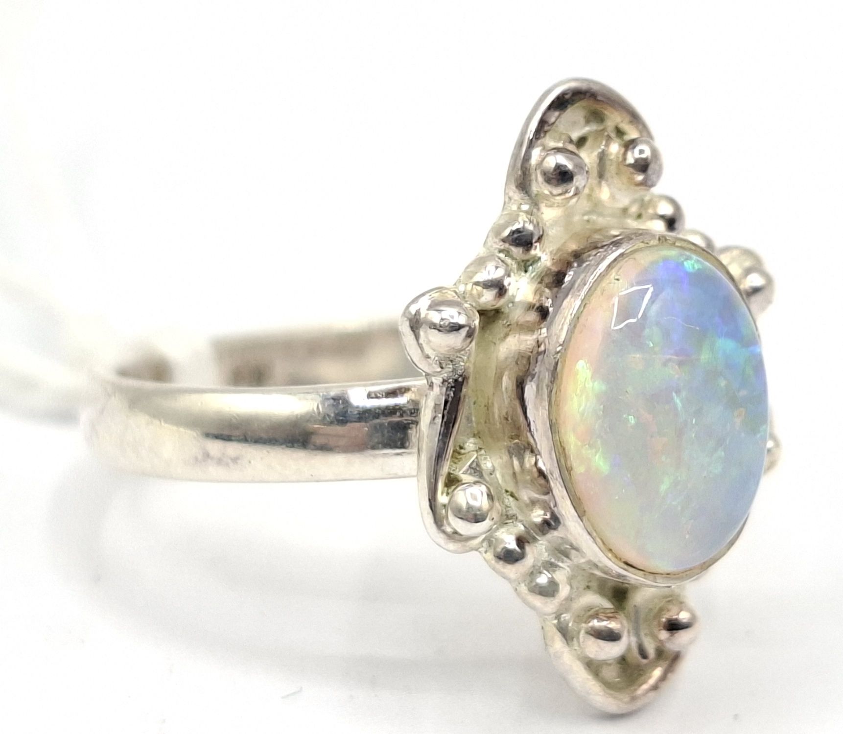 1127 · STERLING SILVER OPAL RING
