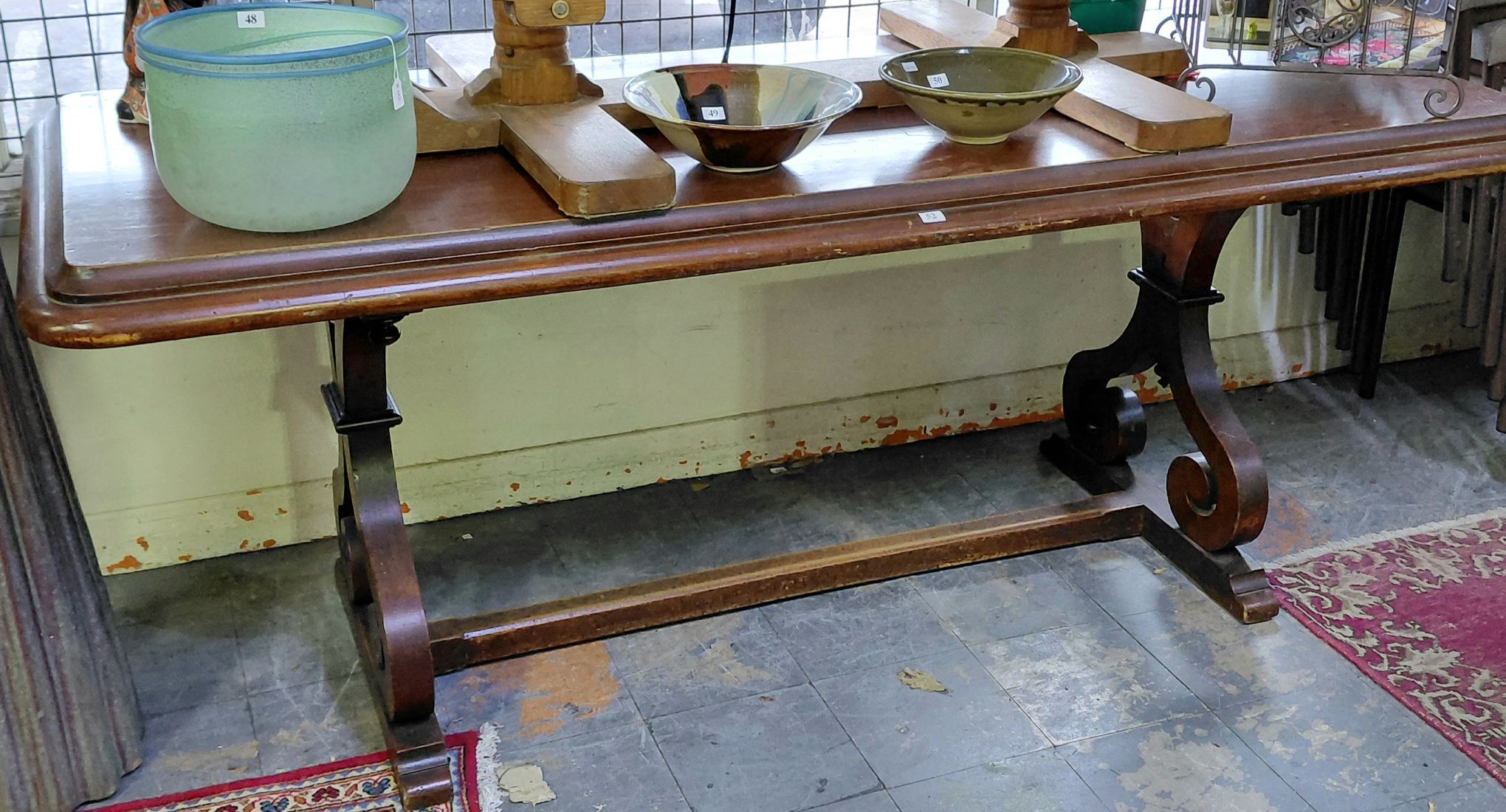 52 · 19TH CENTURY LIBRARY TABLE