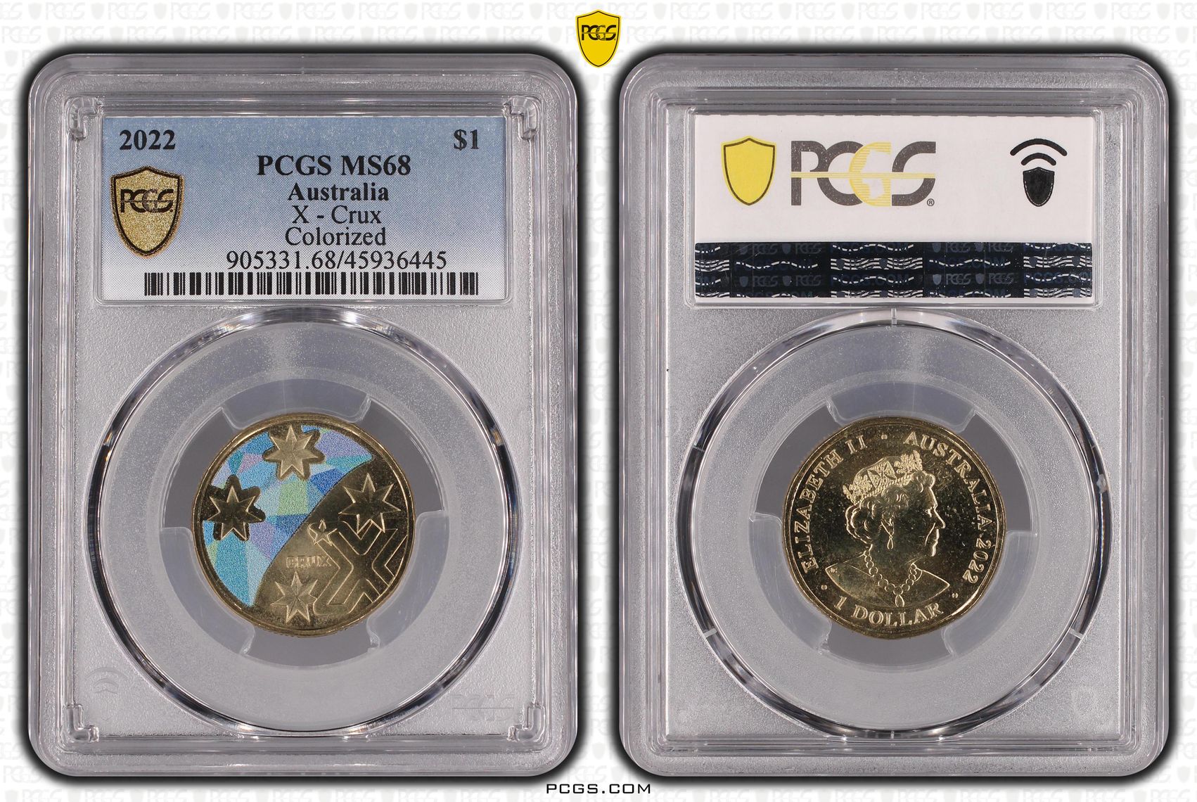 Elizabeth II, X - Crux , One Dollar, 2022, PCGS MS68