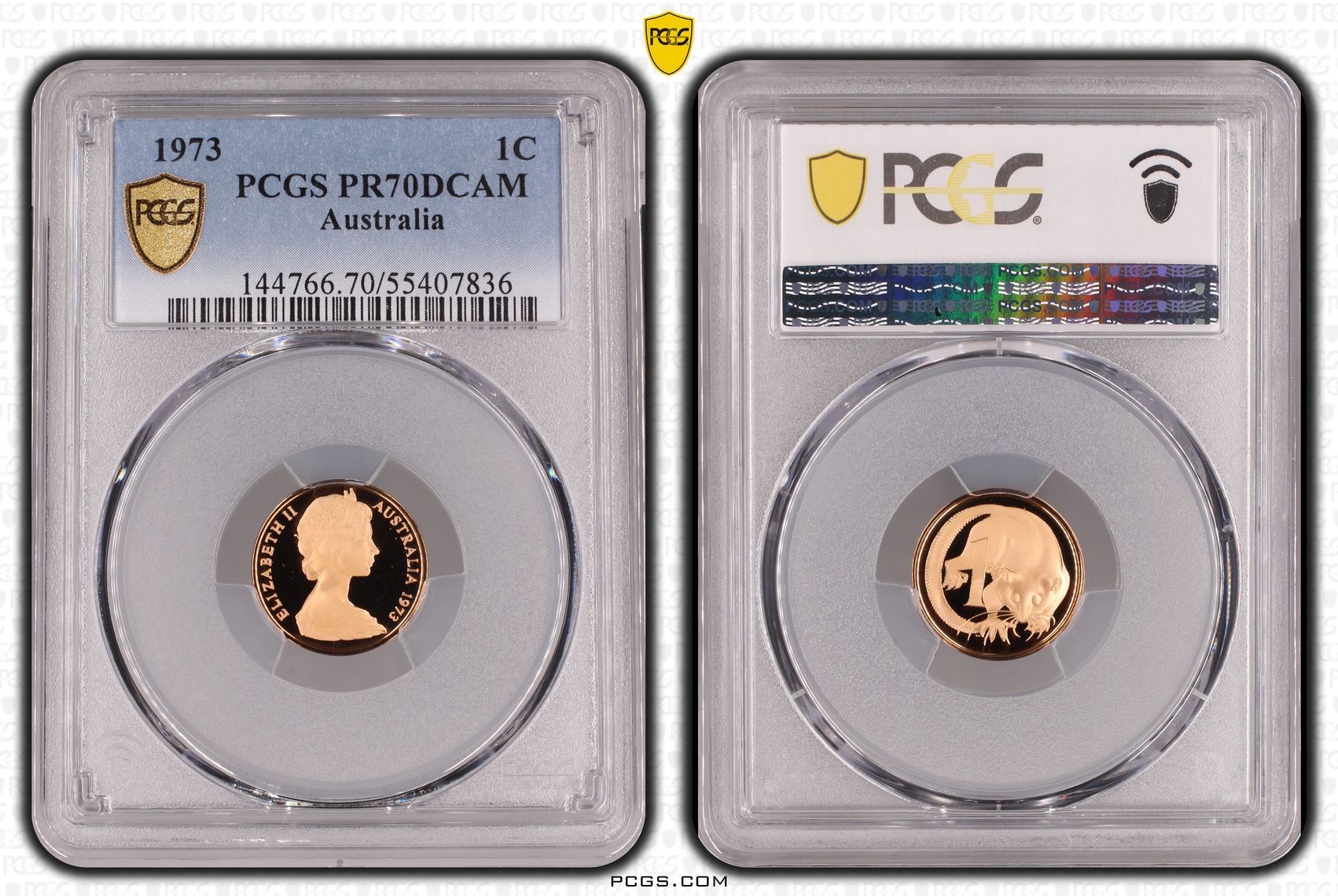 Pop 10/0, One Cent, 1973, Pcgs Pr70dcam