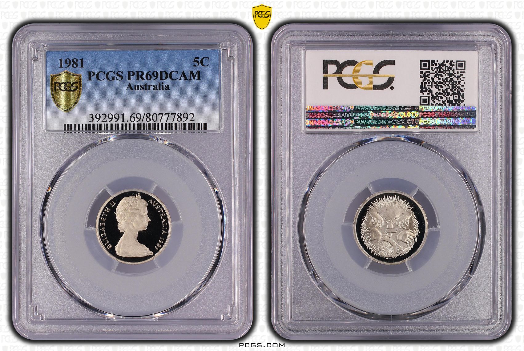 Elizabeth II, Five Cent, 1981, PCGS PR69DCAM