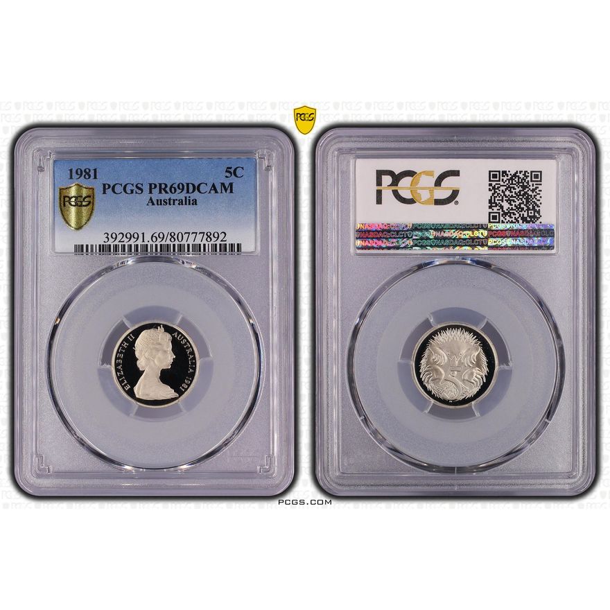 Elizabeth II, Five Cent, 1981, PCGS PR69DCAM