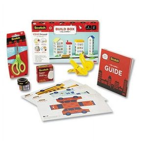 3M STEMCB STEAM PACK CITY BUILDER KIT, 6 PROJECTS, TAPE/SCISSORS/CUT-OUTS/PROMPT BOOK