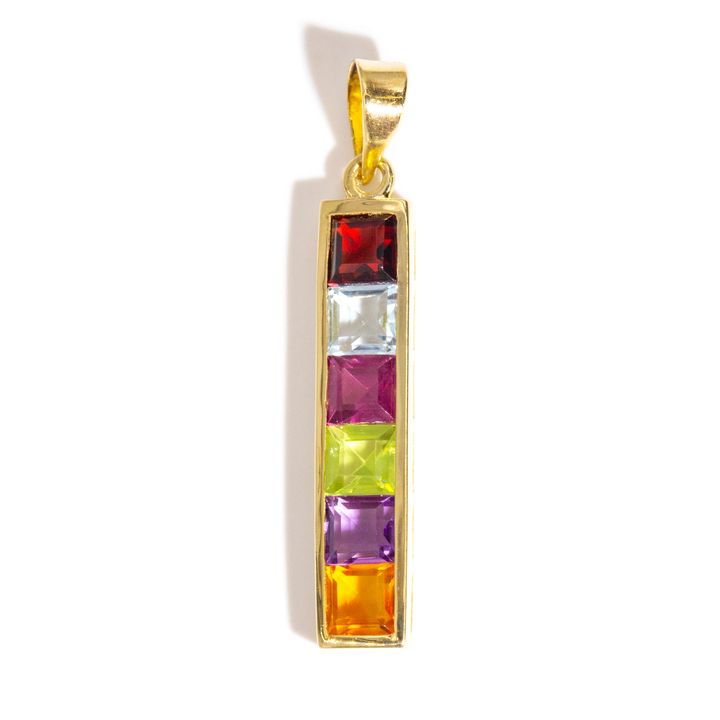 Multi-Colour 9ct Gold Pendant,