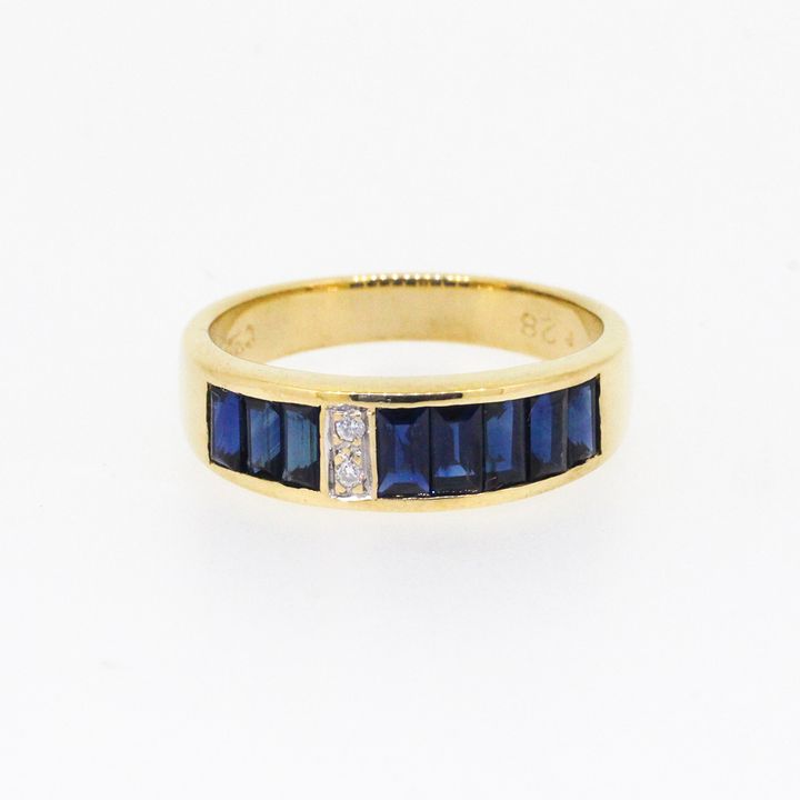 Sapphire & Diamond Ring 4.45g